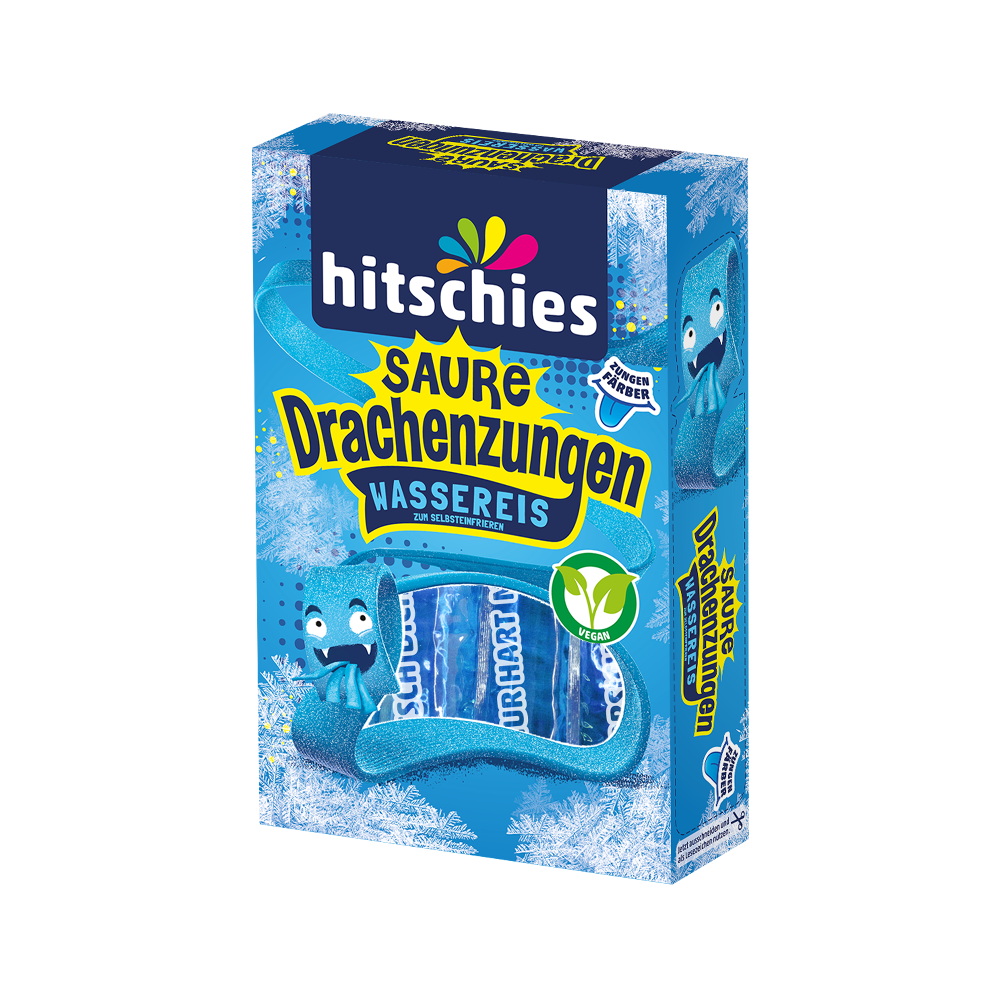 Sour Dragon Tongues Water Ice Blue