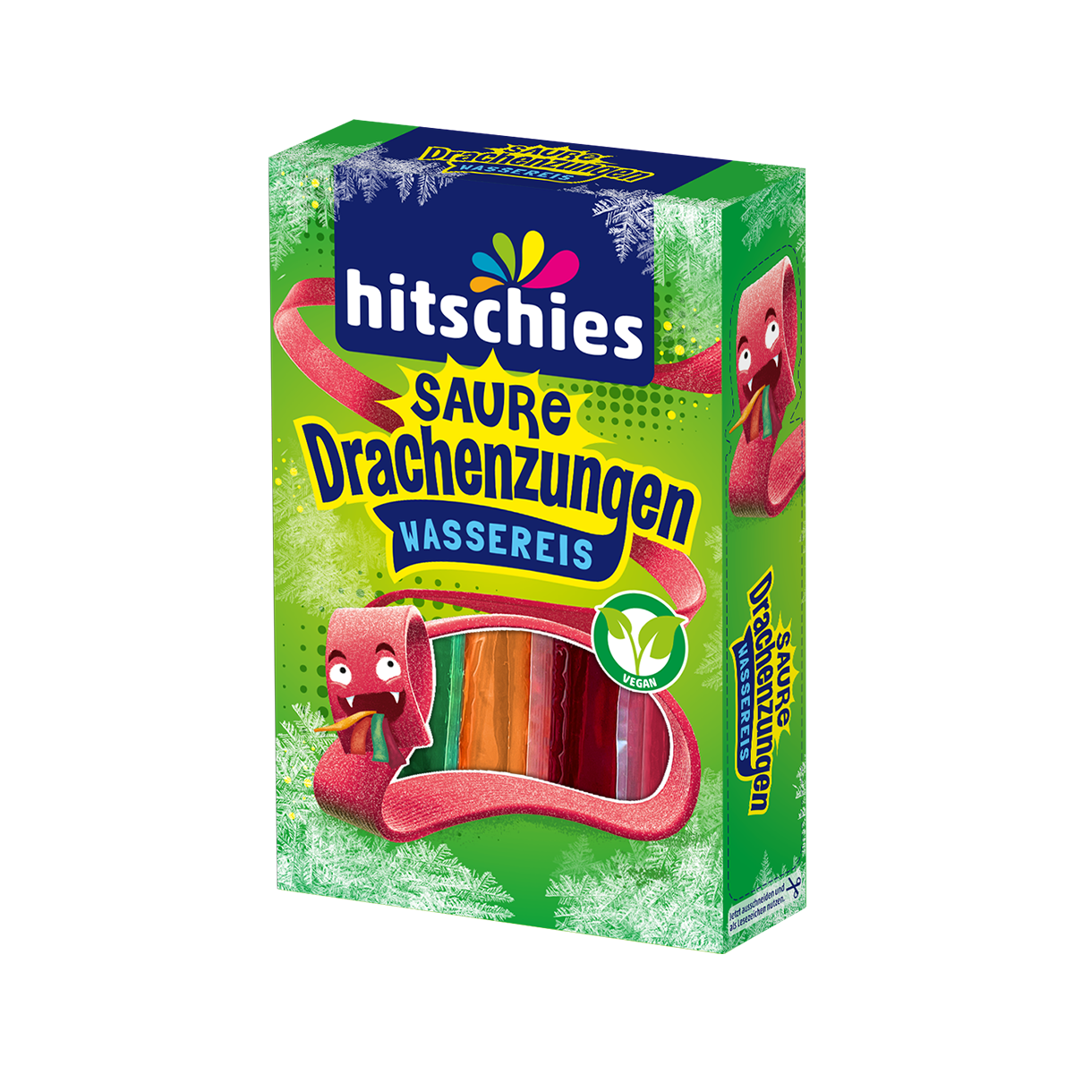 Saure Drachenzungen Wassereis der hitschies TikTok Trend zum einfrieren