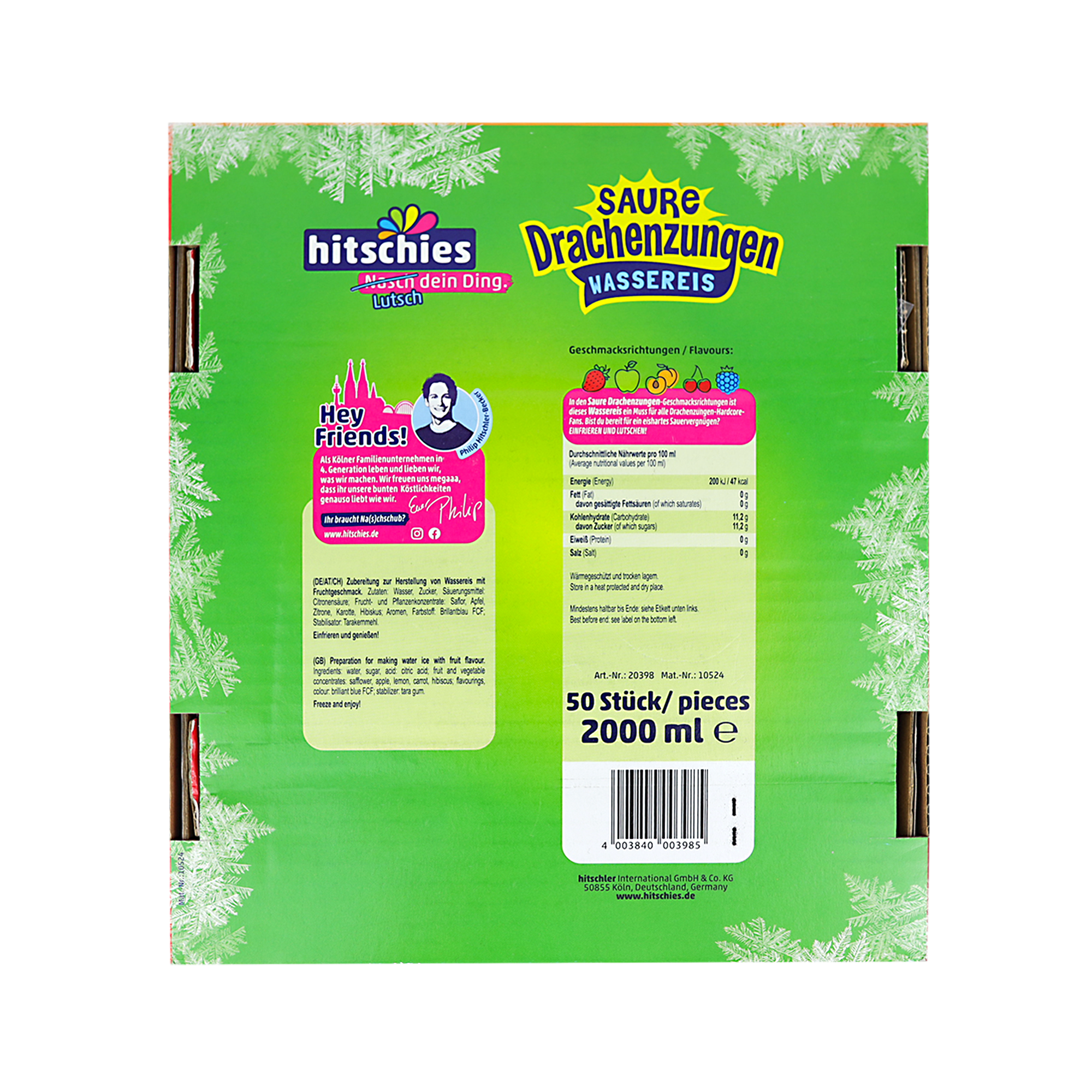 Saure Drachenzungen Wassereis 50er Box